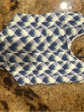 Plaid small chevron like blue yellow colors  - swimsuit